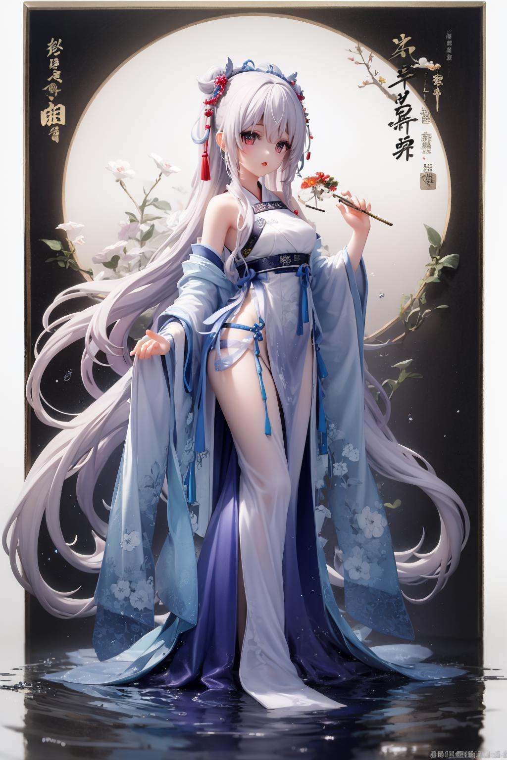 hanfu,  1girl,  very long hair by ishiwatafox117 on Tensor.Art