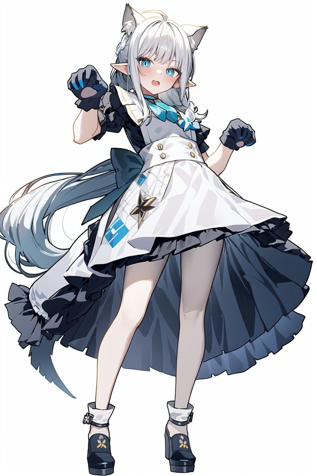 1girl,  white_gloves,  braid on Tensor.Art