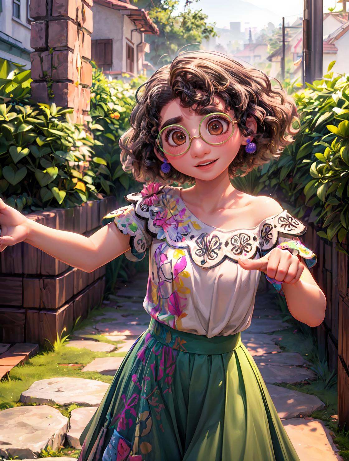 1girl,  mirabel madrigal,  glasses on Tensor.Art