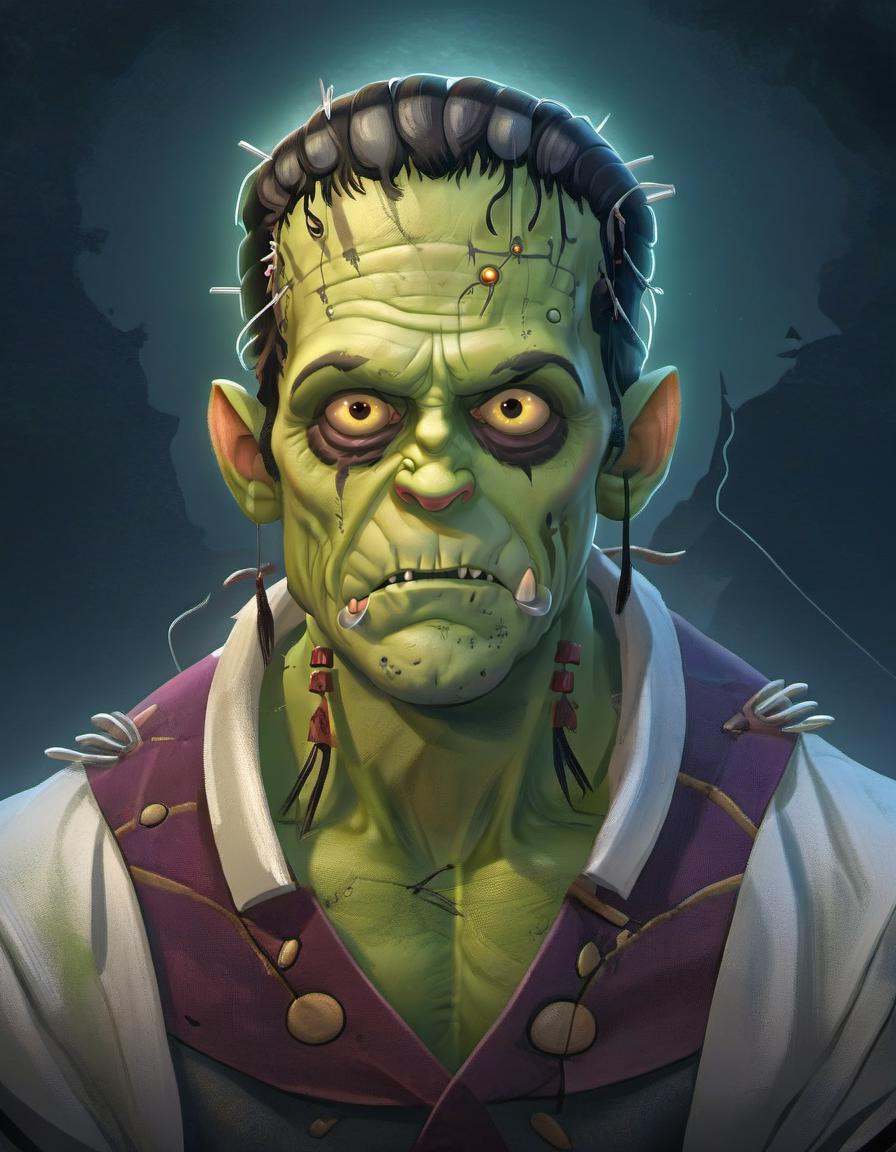 "Frankenstein, science, creation, monster, tragedy, gothic, thought-provoking.", sharp focus, detailed <lora:MODILL_XL_0.27_RC:1>