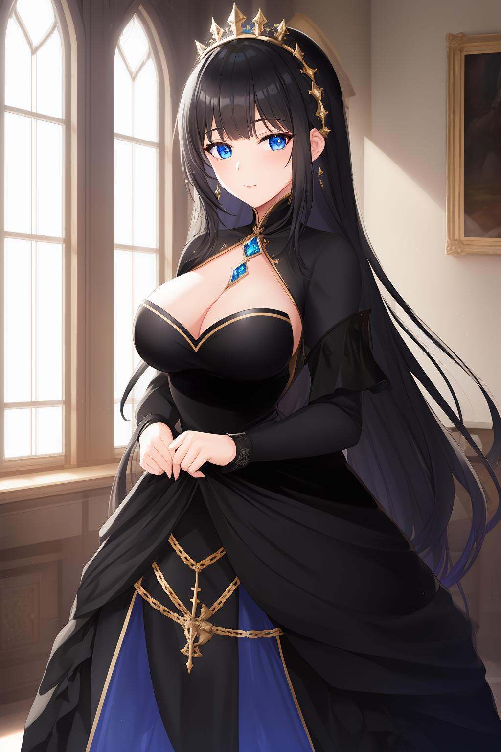 1girl,  solo,  black_hair on Tensor.Art