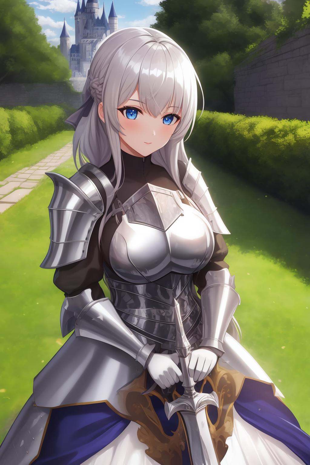 1girl,  knight,  outdoor on Tensor.Art