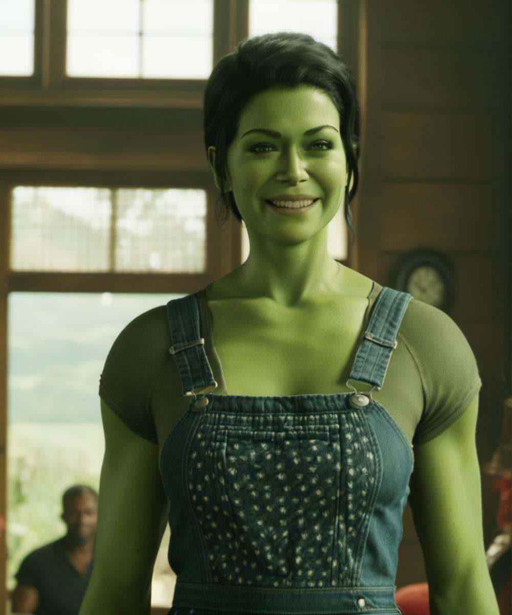green skin,  A full-body depiction of a ohwx woman ) elegantly,  an alluring ) on Tensor.Art