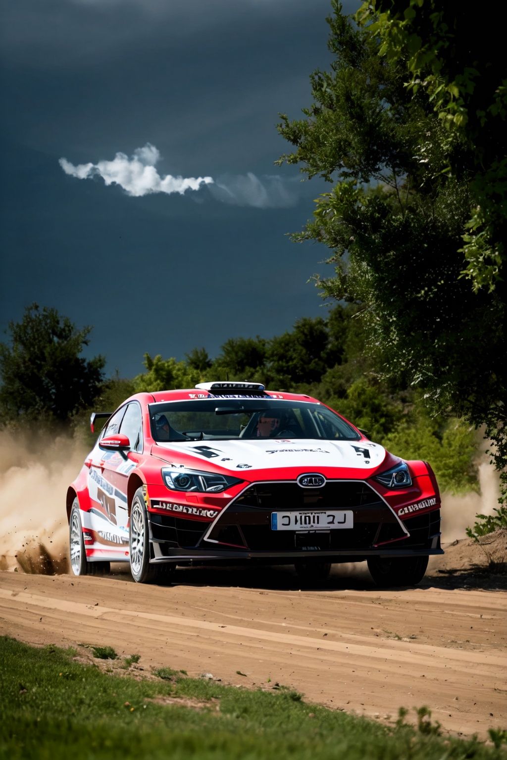car,looking at viewer,light,[motor vehicle],[ground vehicle], sports car, , vehicle focus, ((around the world)),Random front direction, cinematic feel,outdoor track,field,,Properly structured, ,motor rally