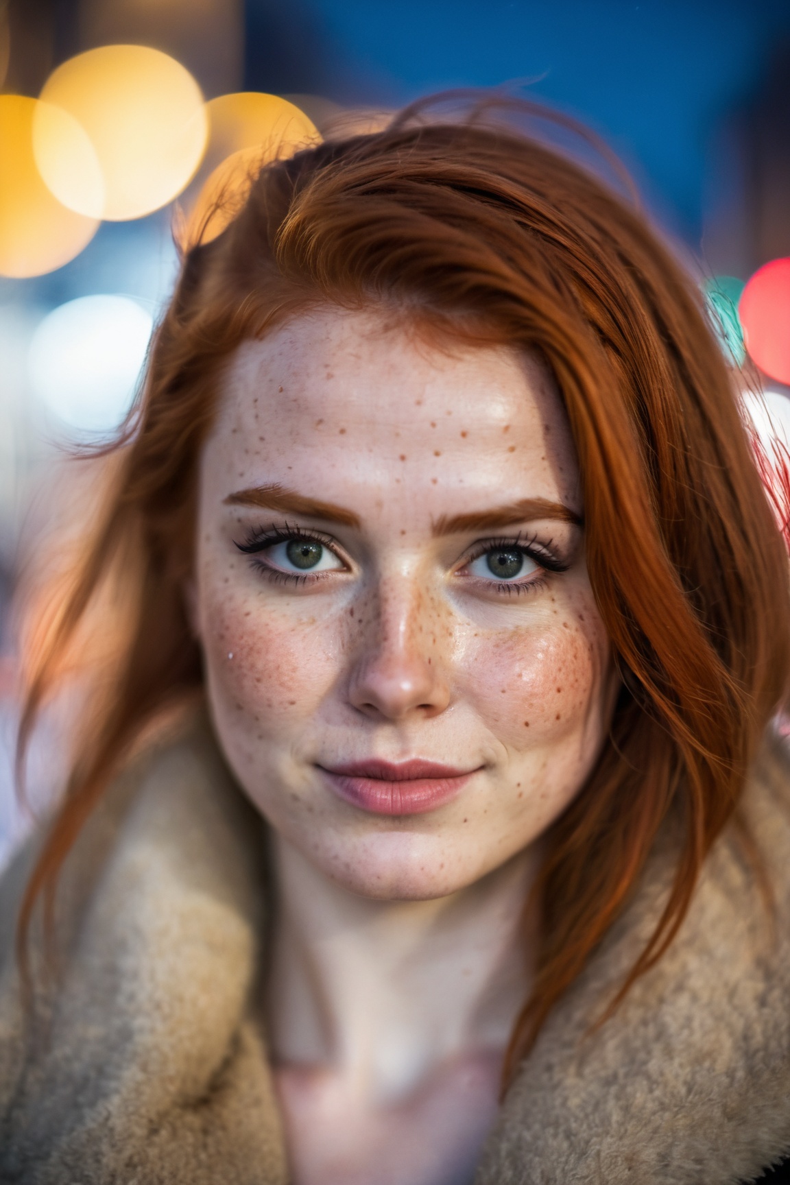 closed lips,  cute smile,  cinematic photo on Tensor.Art