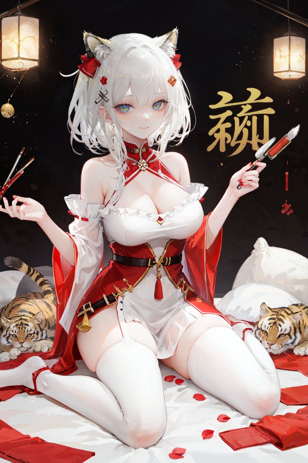 1girl,  breasts,  kal'tsit \(arknights\) on Tensor.Art
