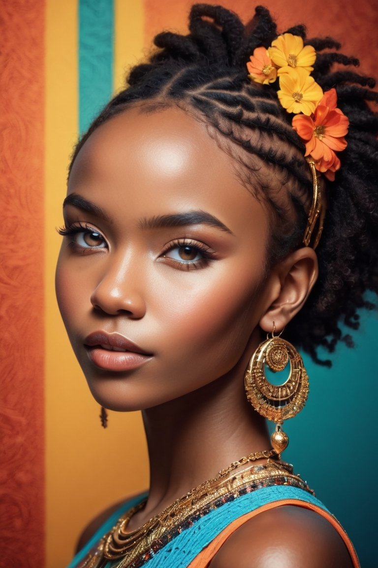 a 20 yo woman,  African, on Tensor.Art