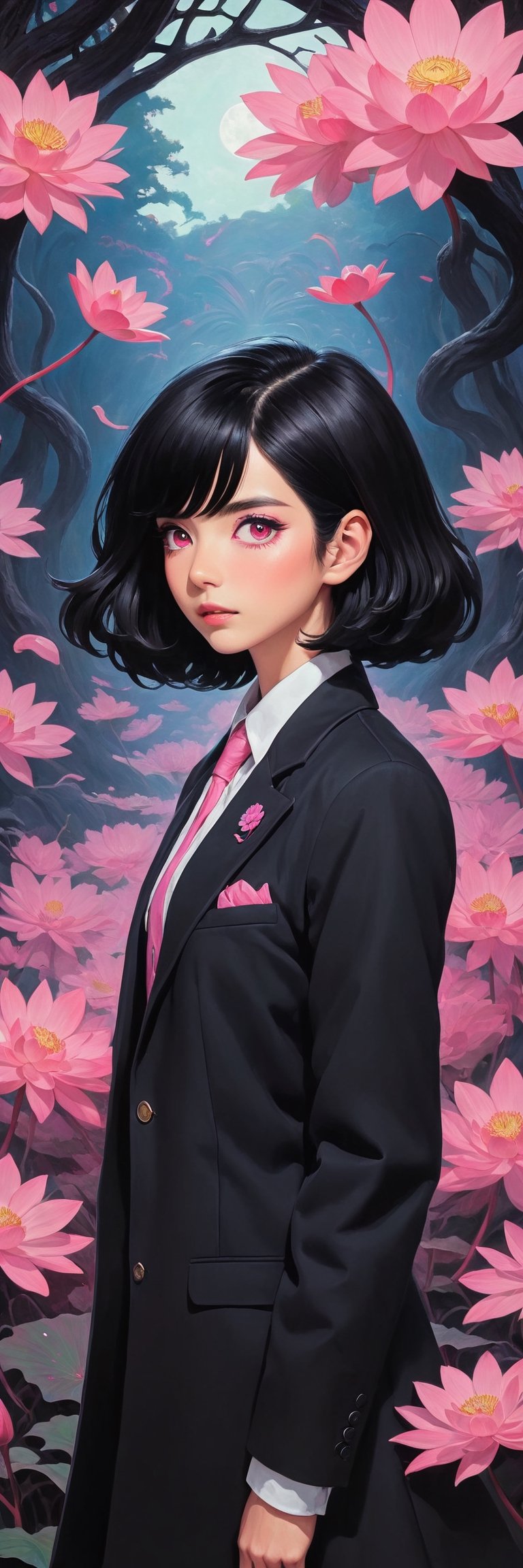 Retro Ghibli scene,  dark dream,  terror on Tensor.Art
