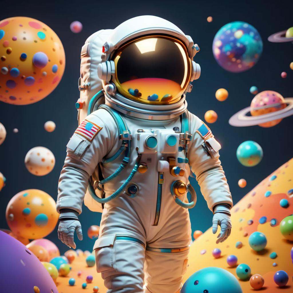 3D Render Style,  3DRenderAF,  A astronaut on Tensor.Art