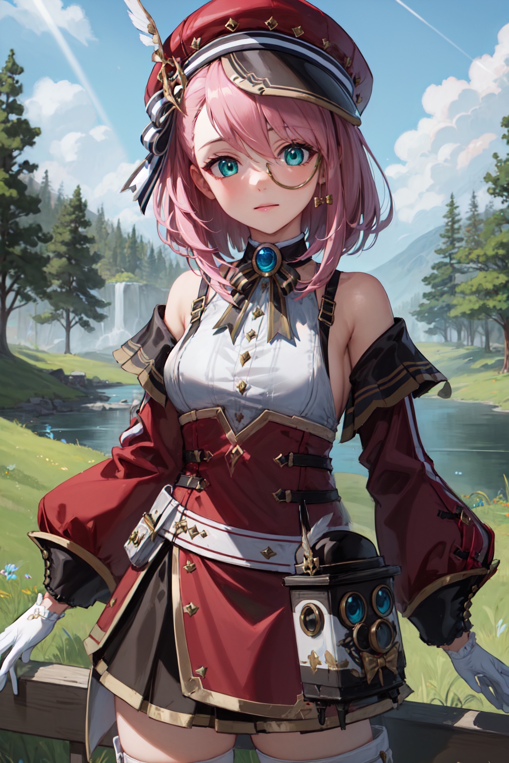 1girl,  charlotteid,  pink hair on Tensor.Art