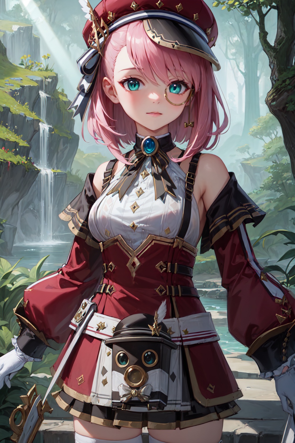 1girl,  charlotteid,  pink hair on Tensor.Art