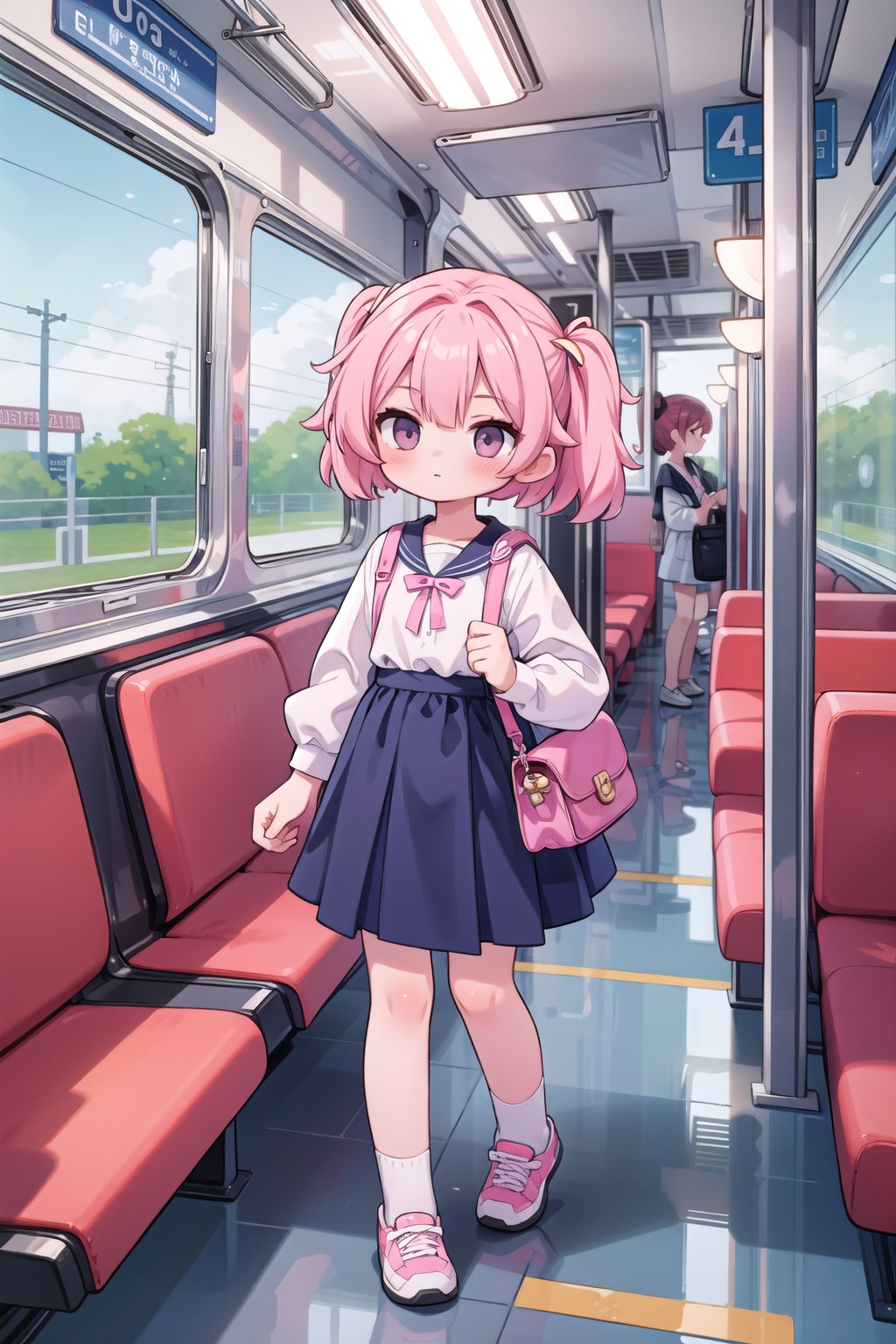(masterpiece),  1girl,  pink hair on Tensor.Art