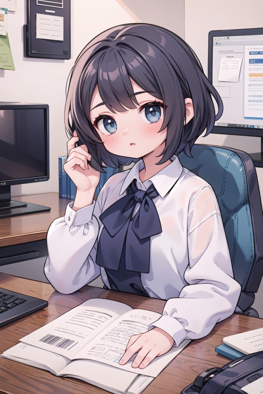 (masterpiece),  1girl,  office lady on Tensor.Art