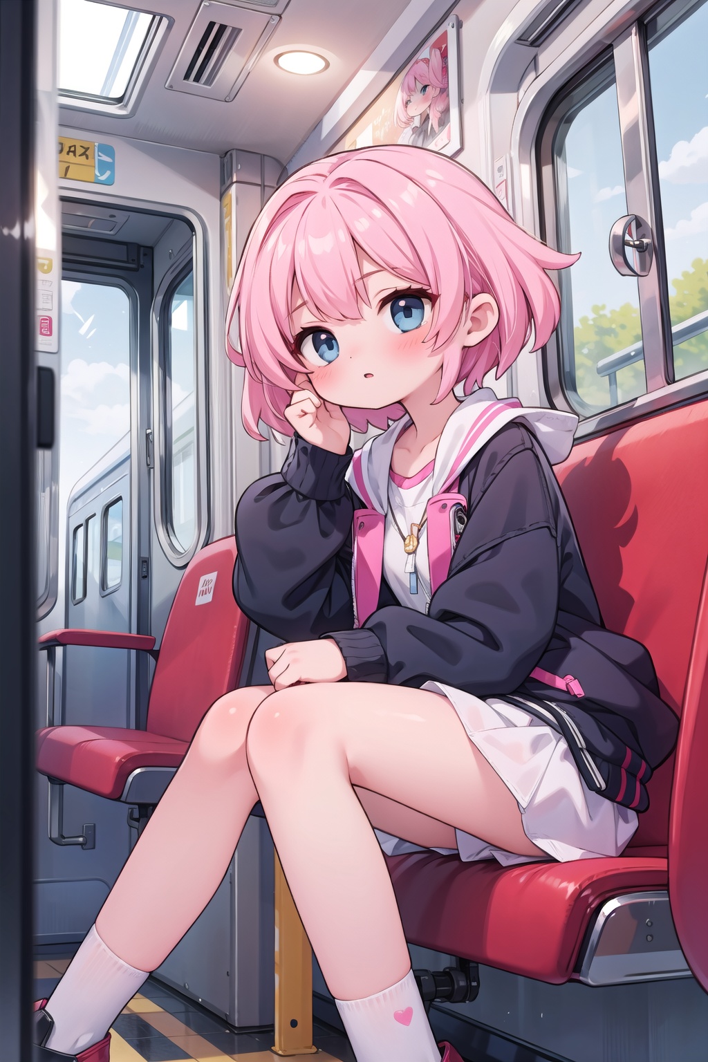 (masterpiece),  1girl,  pink hair on Tensor.Art