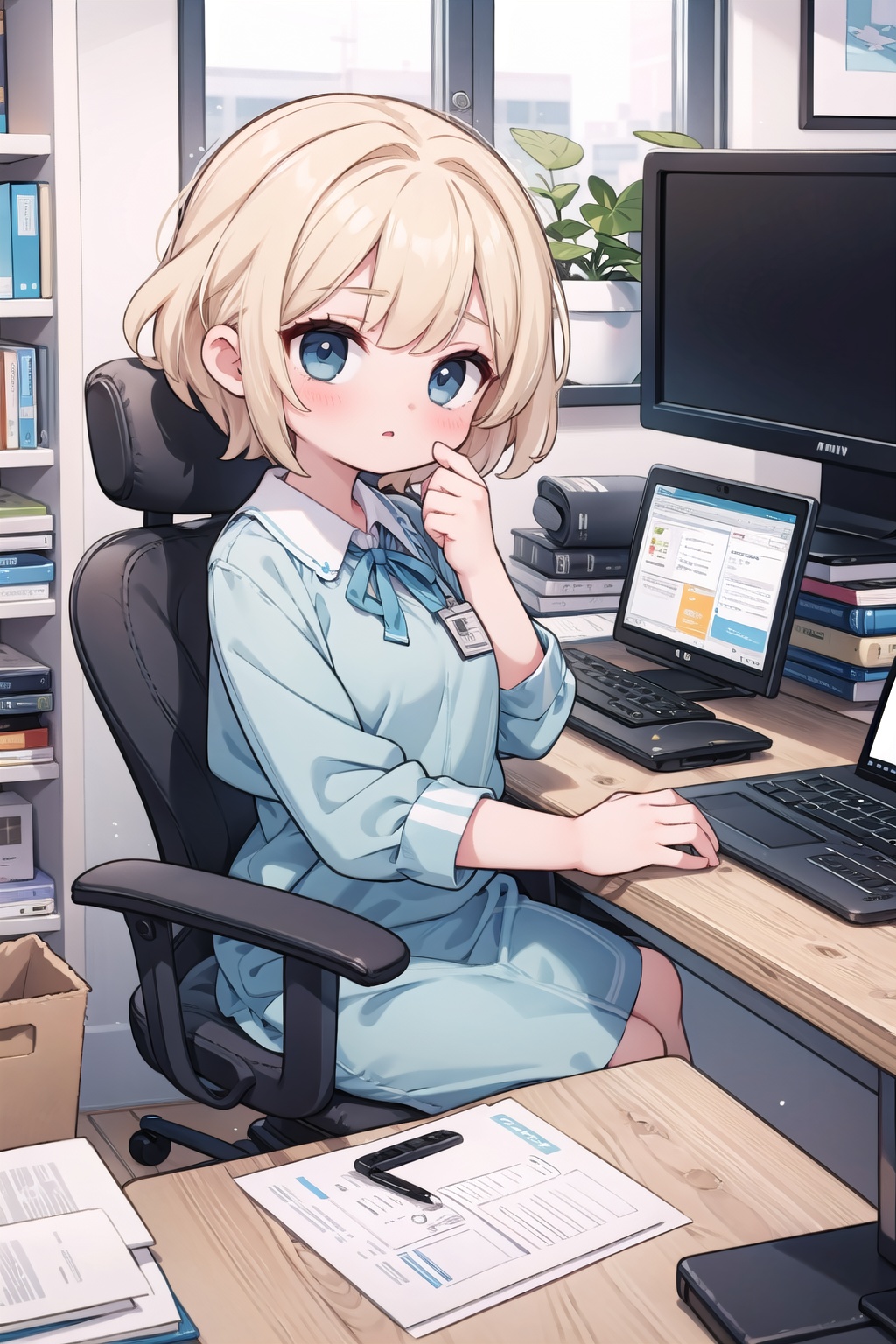 (masterpiece),  1girl,  office lady on Tensor.Art