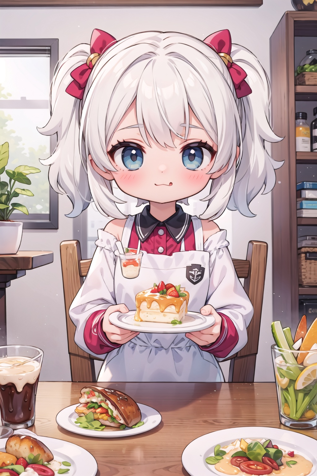 (masterpiece),  1girl,  foods on Tensor.Art