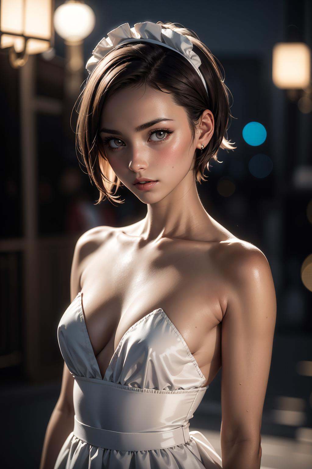a 20 yo girl,  cute,  blushed on Tensor.Art