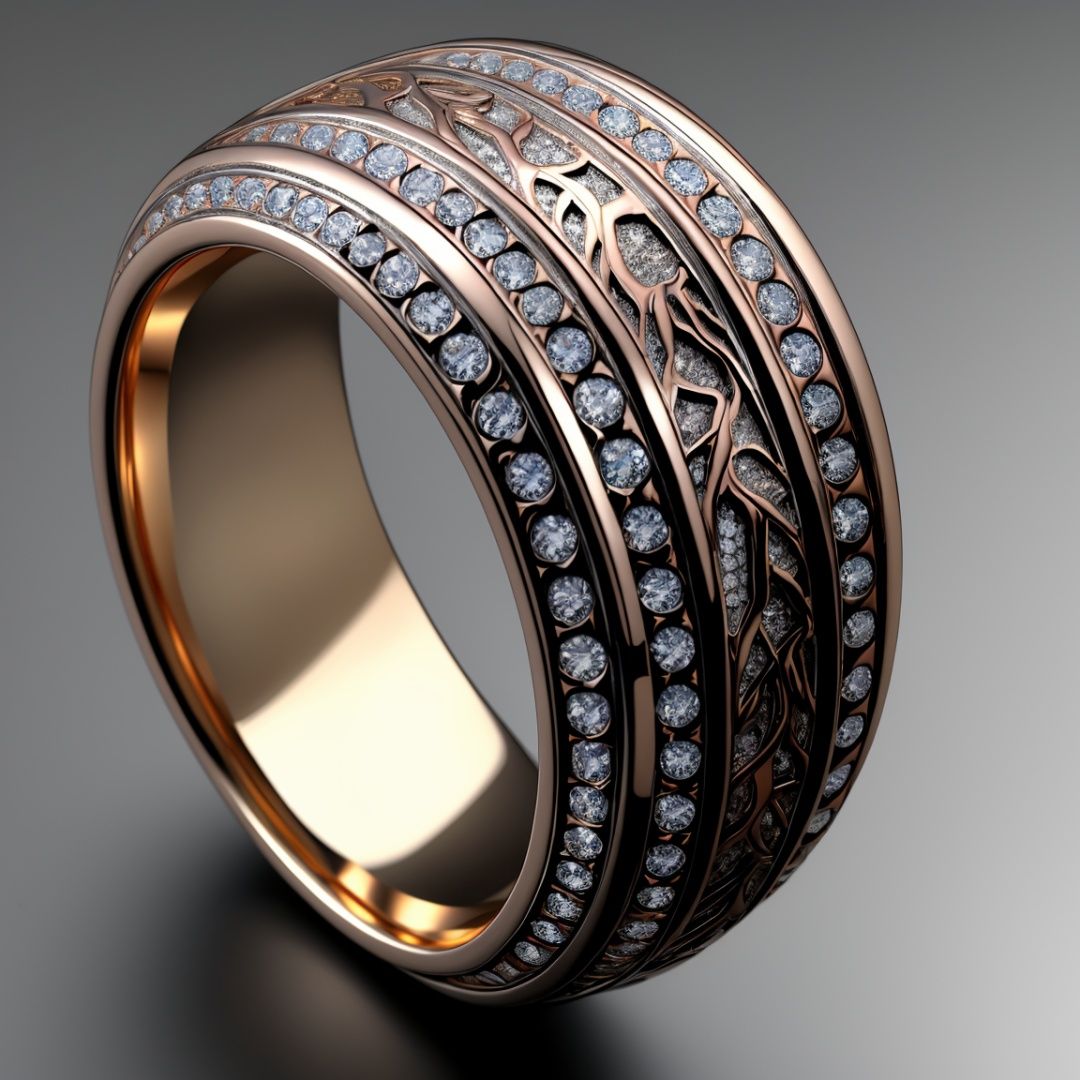 masterpiece,best quality,realistic,egyptian style,Platinum ring,bezel setting,diamond,shadow,simple background,white background,no human,