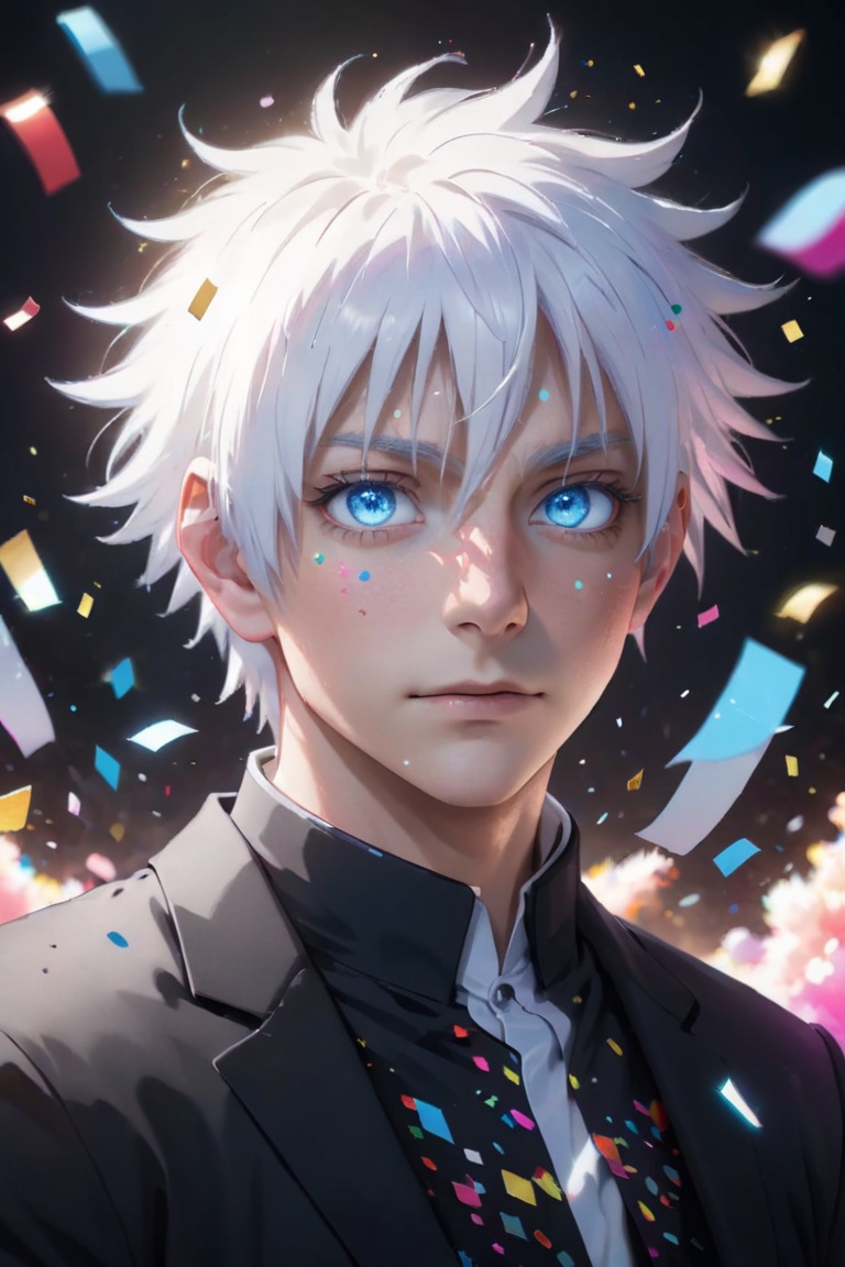 1 person,  Gojo,  blue eyes on Tensor.Art