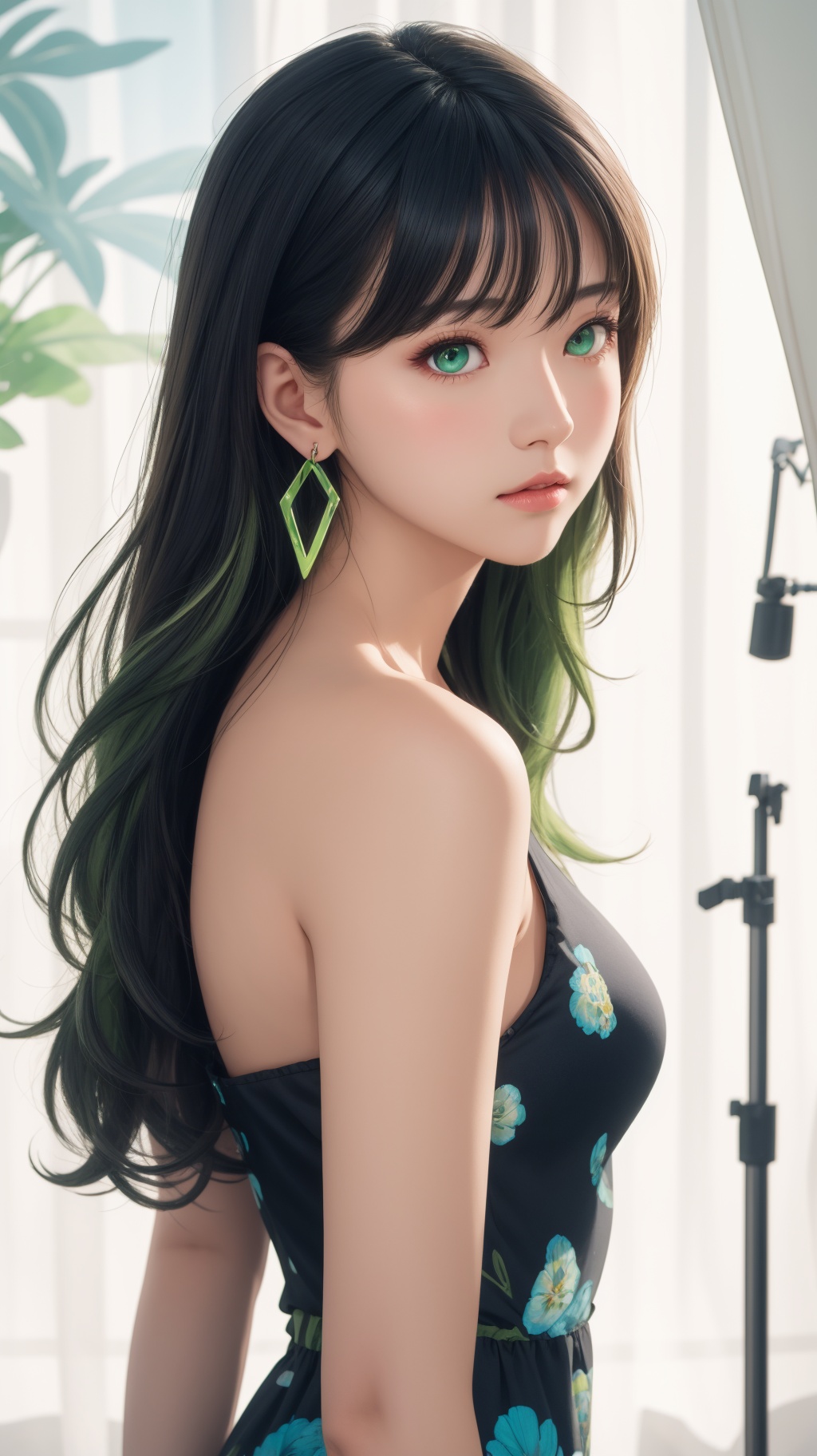 masterpiece,  best quality,  A beautiful girl with off-white long hair on Tensor.Art