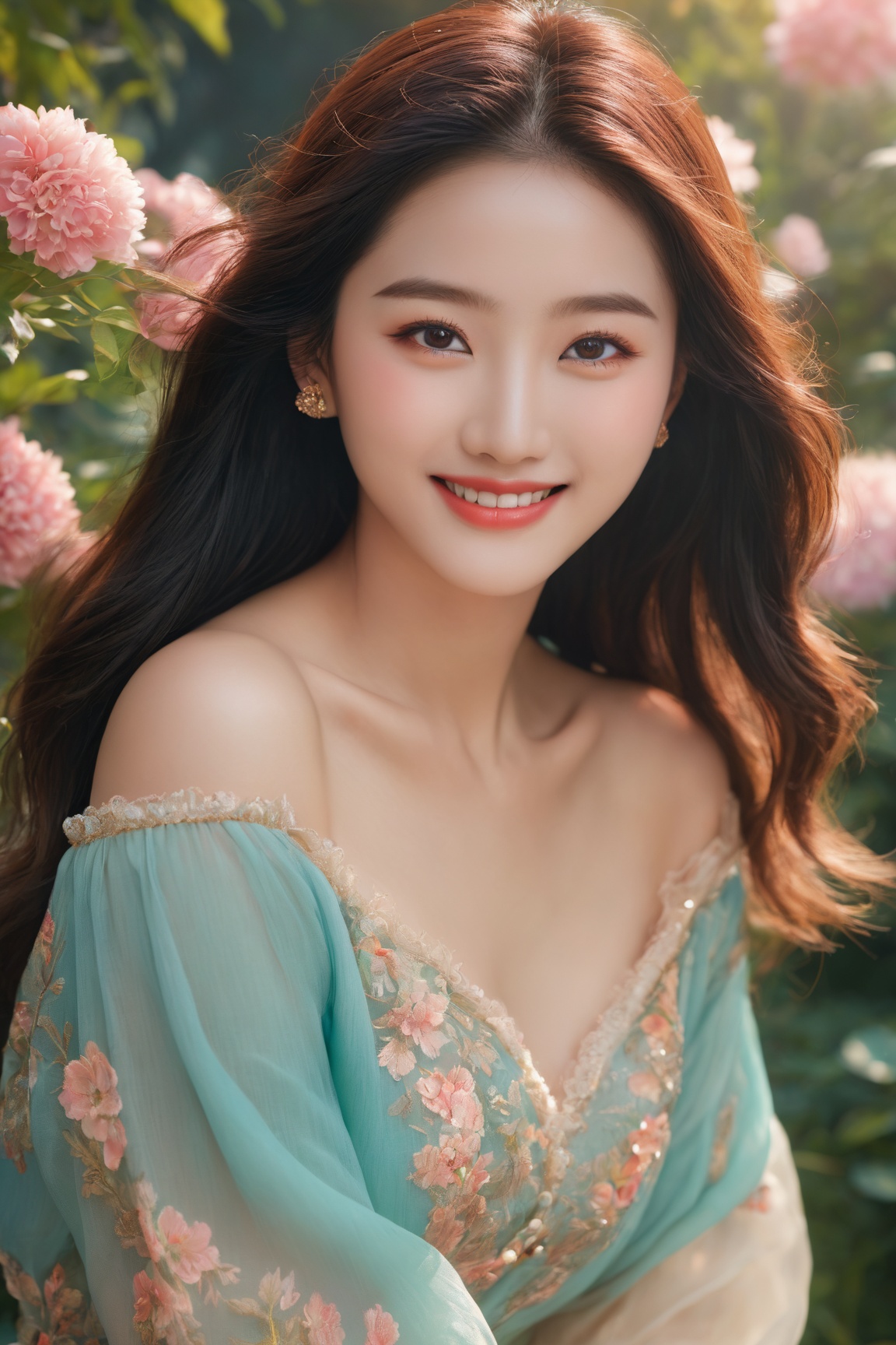 1girl,  korean,  cute smile on Tensor.Art
