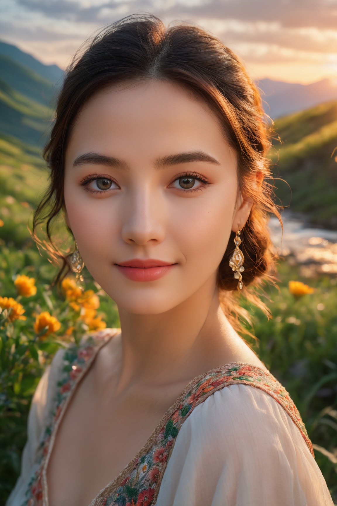 photorealistic,  ultra-detailed,  vibrant photography of a woman in nature on Tensor.Art