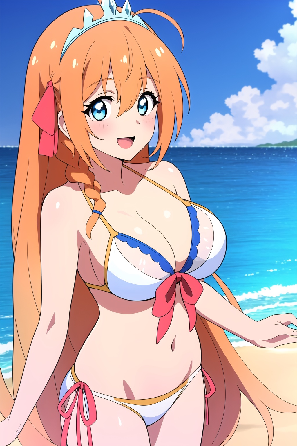 pecoSummer,  long hair,  orange hair on Tensor.Art