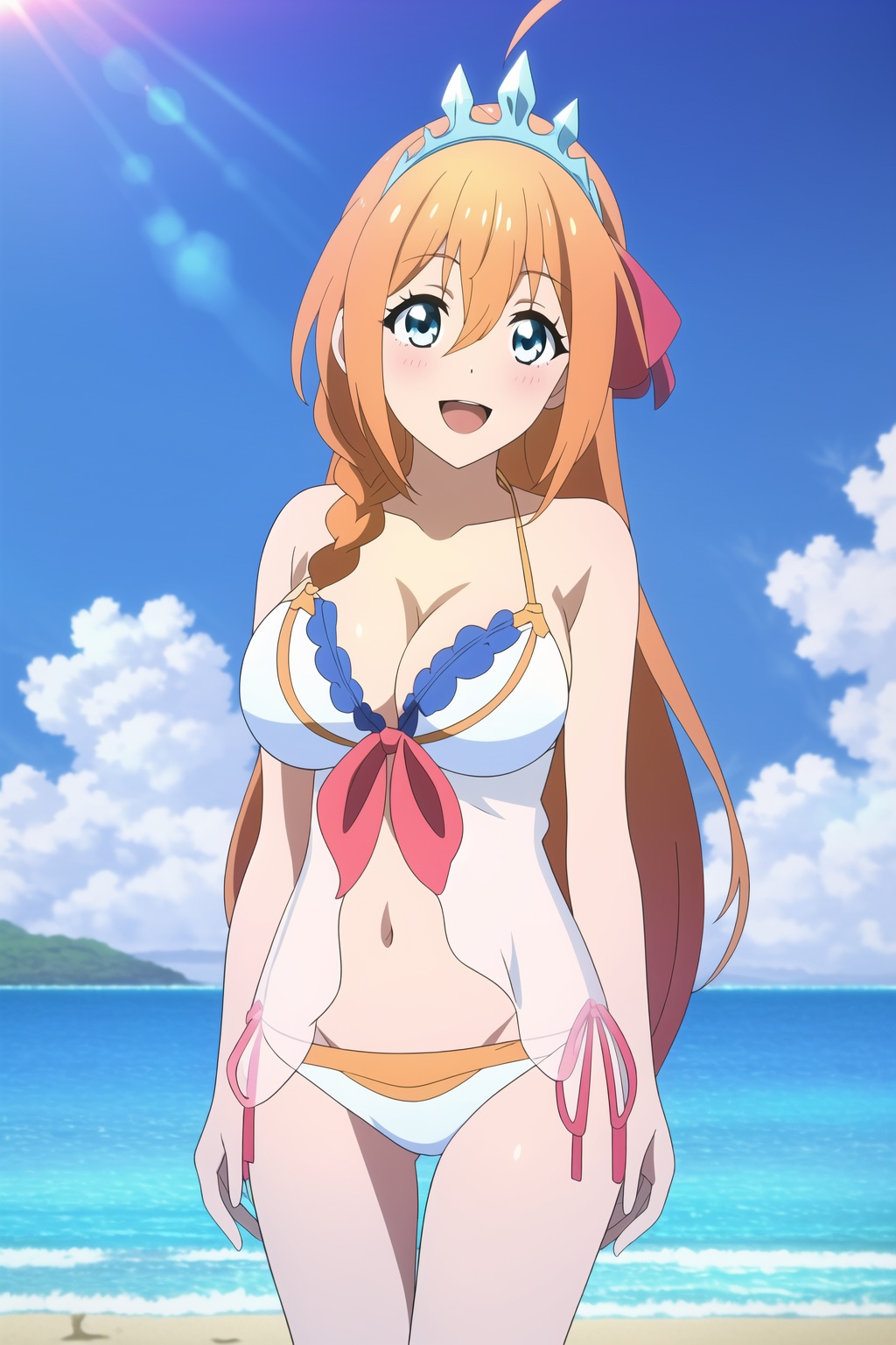 princess connect redive anime lineart,  pecoSummer,  long hair on Tensor.Art