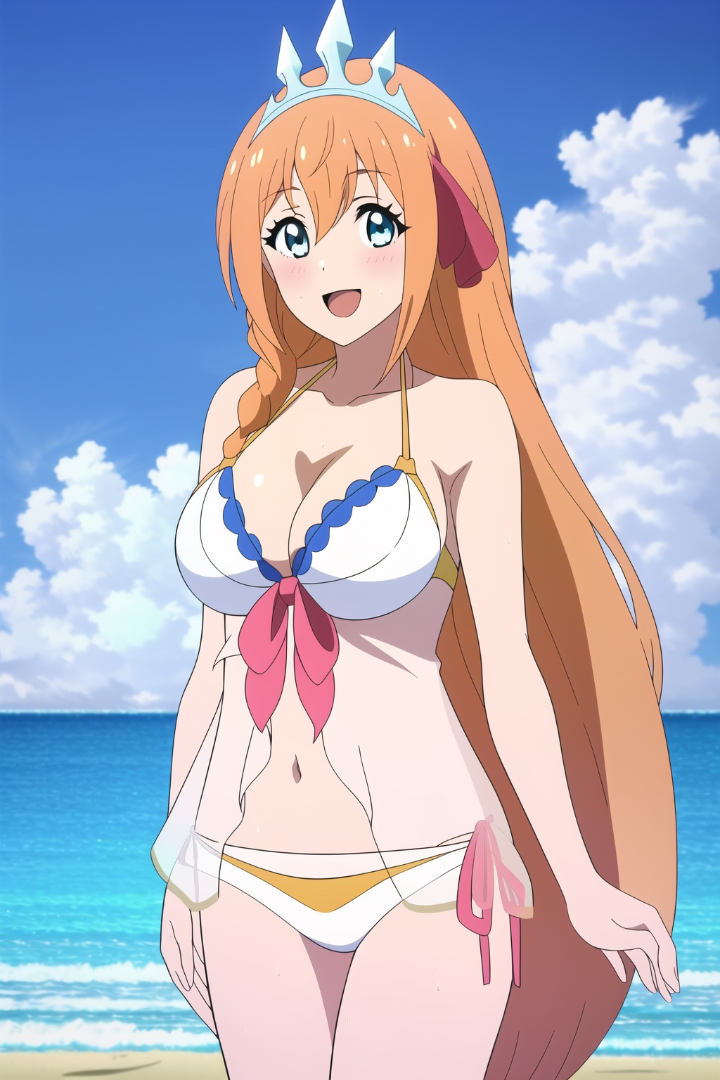 princess connect redive anime lineart,  pecoSummer,  long hair on Tensor.Art