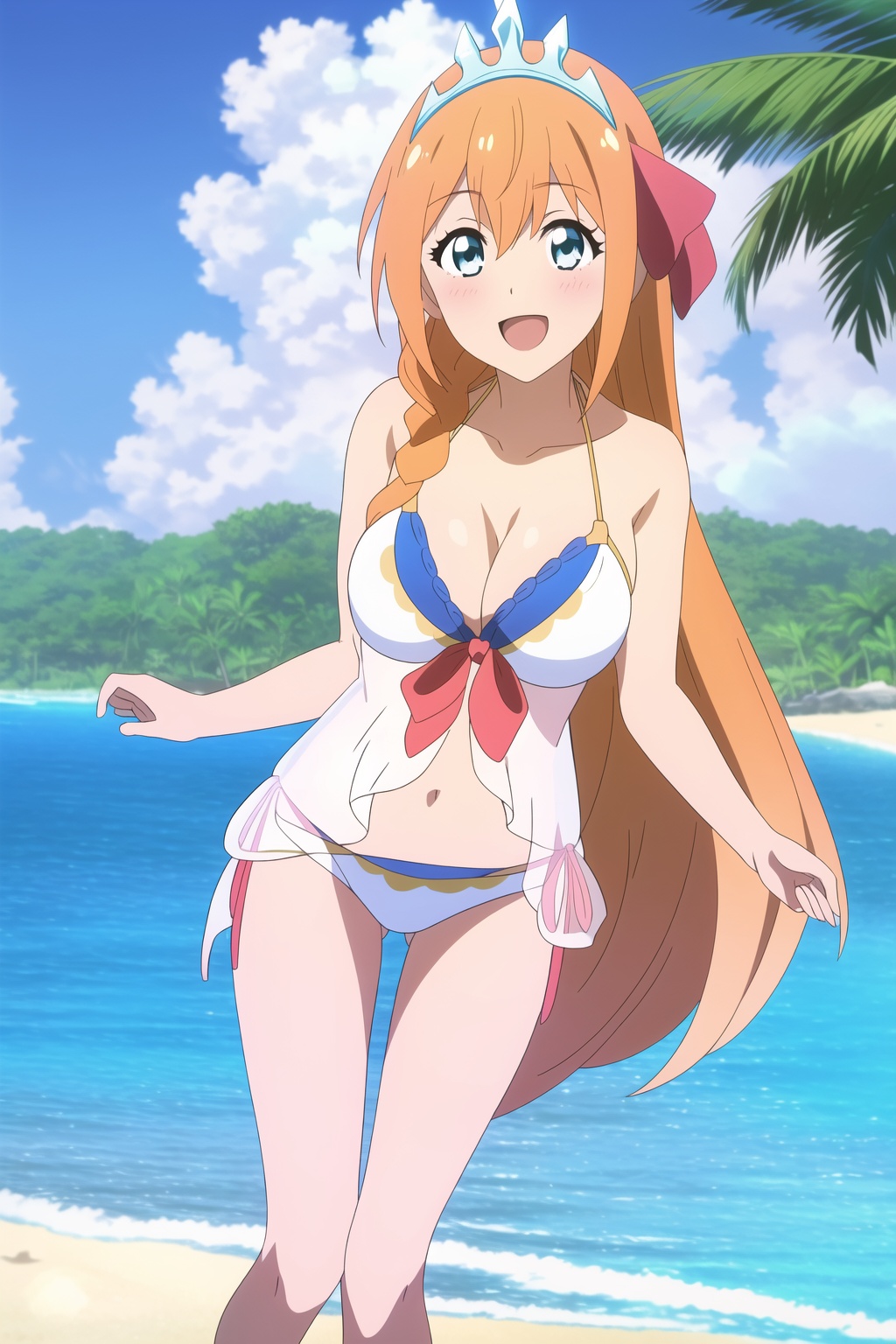 pecoSummer,  long hair,  orange hair on Tensor.Art