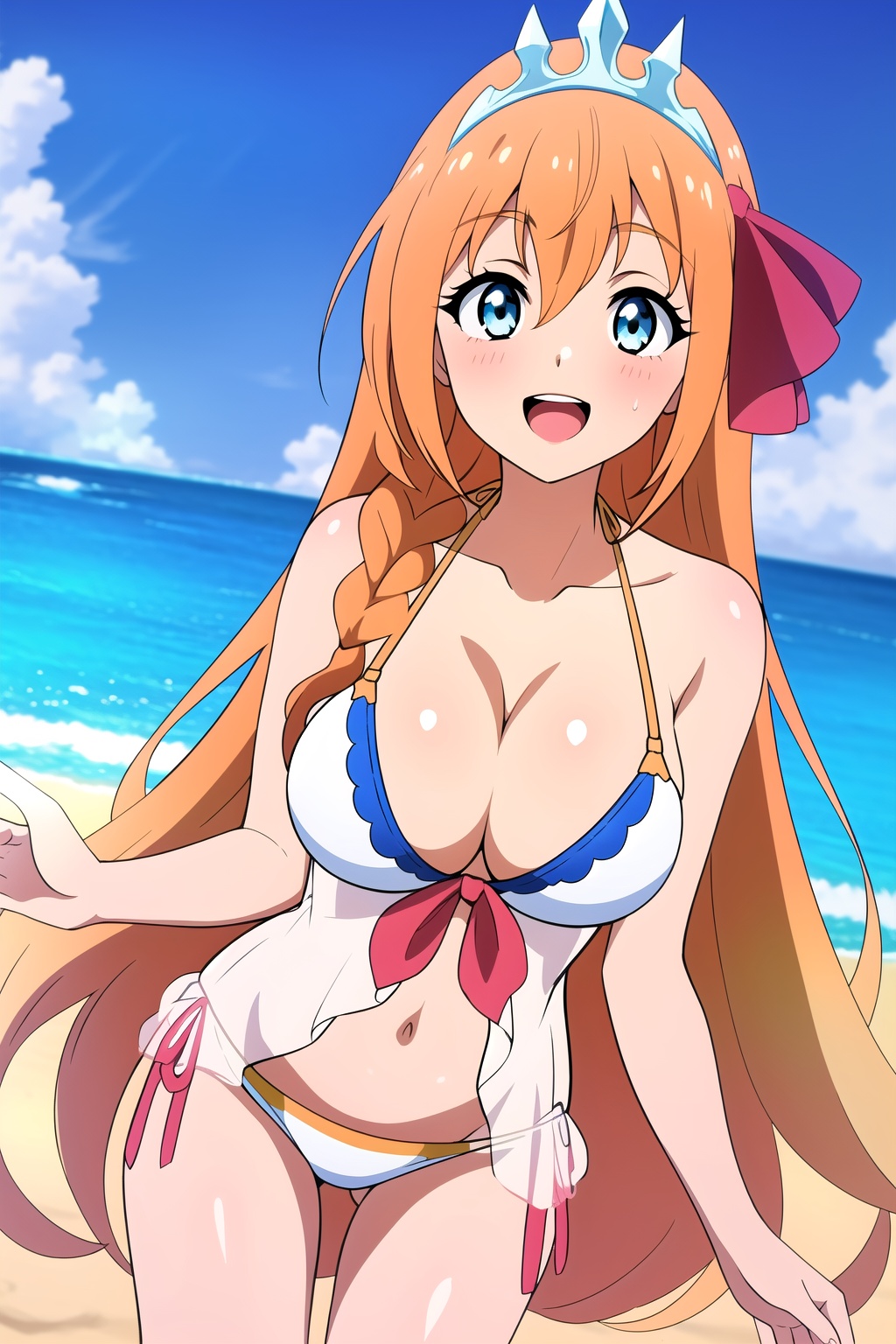 pecoSummer,  long hair,  orange hair on Tensor.Art