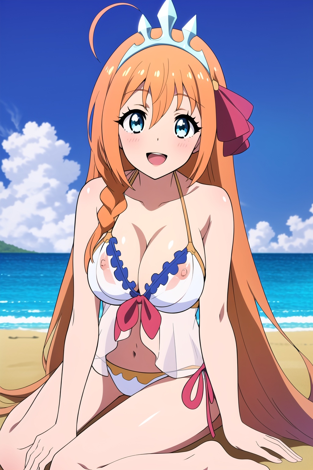princess connect redive anime lineart,  pecoSummer,  long hair on Tensor.Art