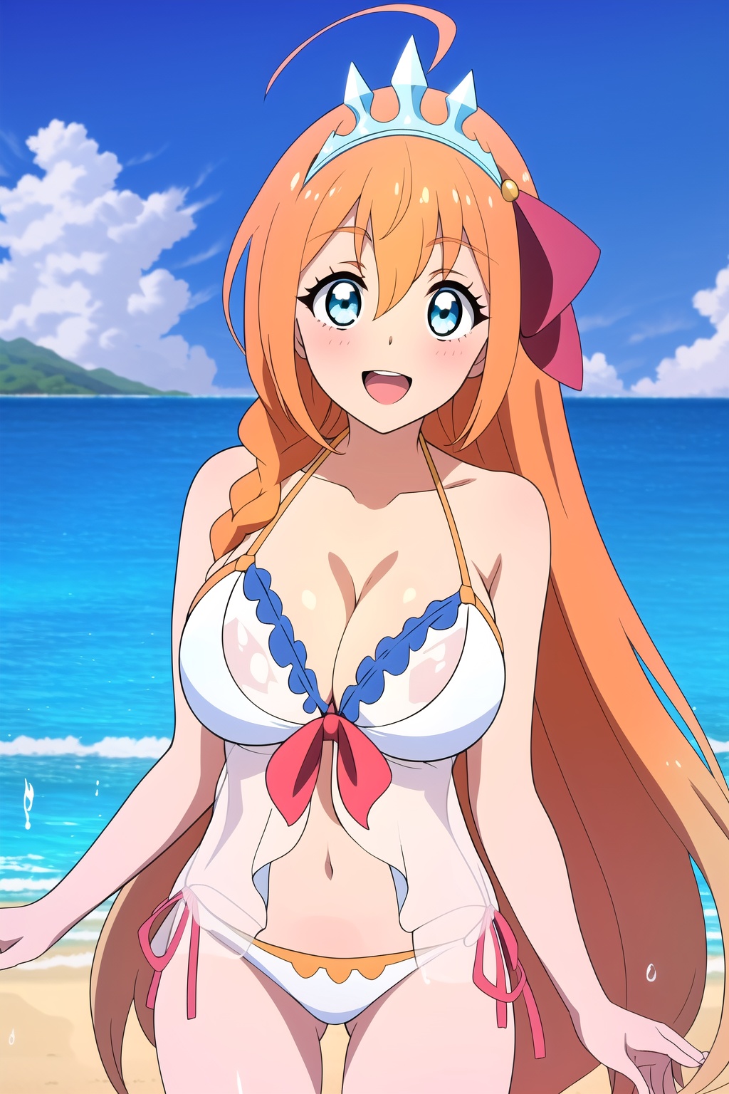 pecoSummer,  long hair,  orange hair on Tensor.Art