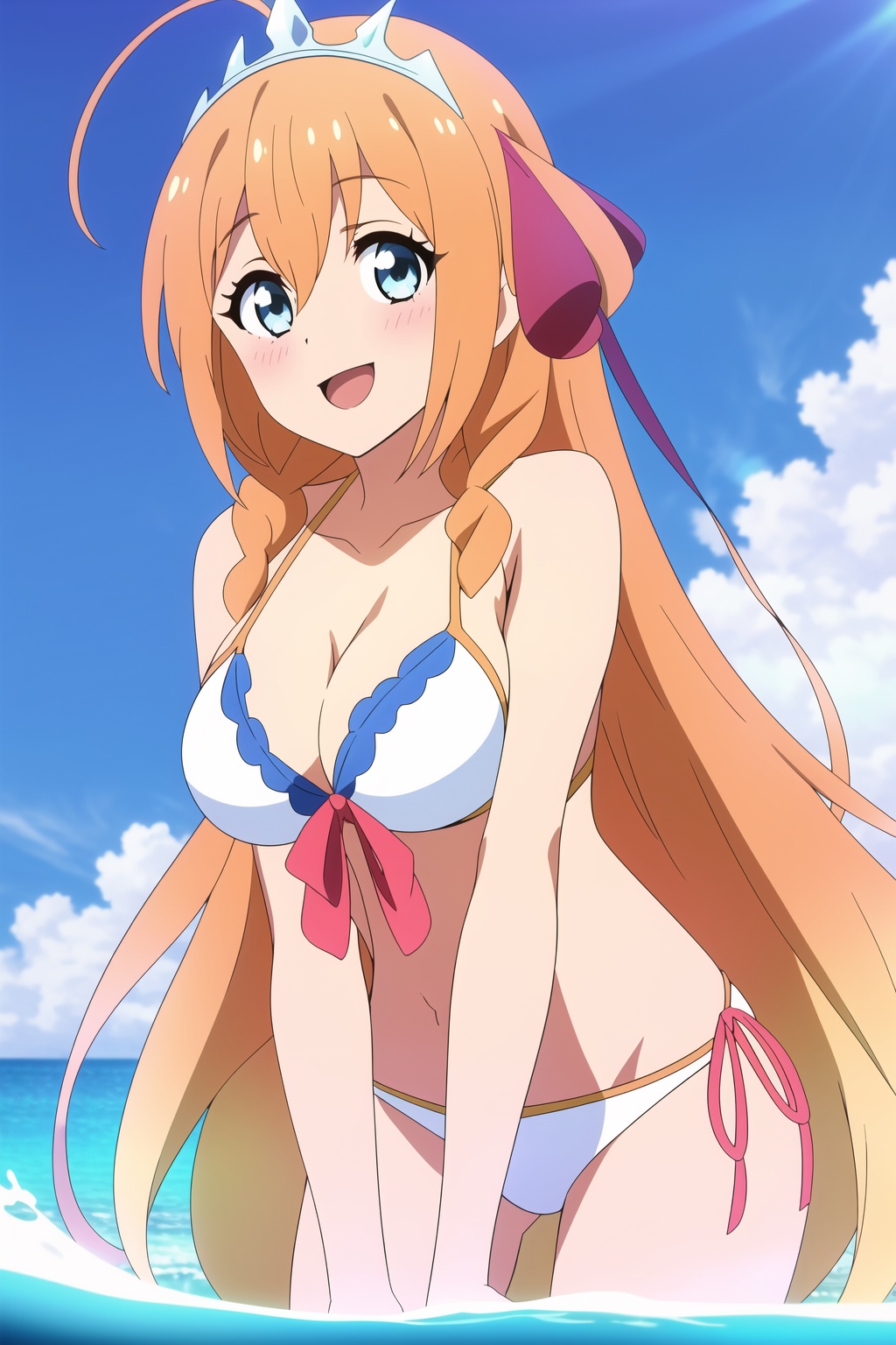 pecoSummer,  long hair,  orange hair on Tensor.Art