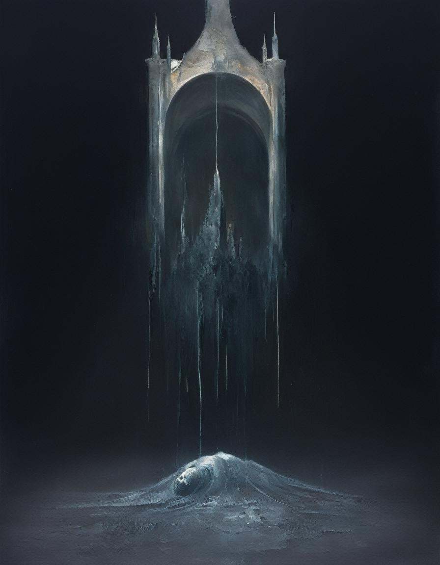 painting of a glitched out castle,  not rendering properly ,  destroyed hologram flickering on Tensor.Art