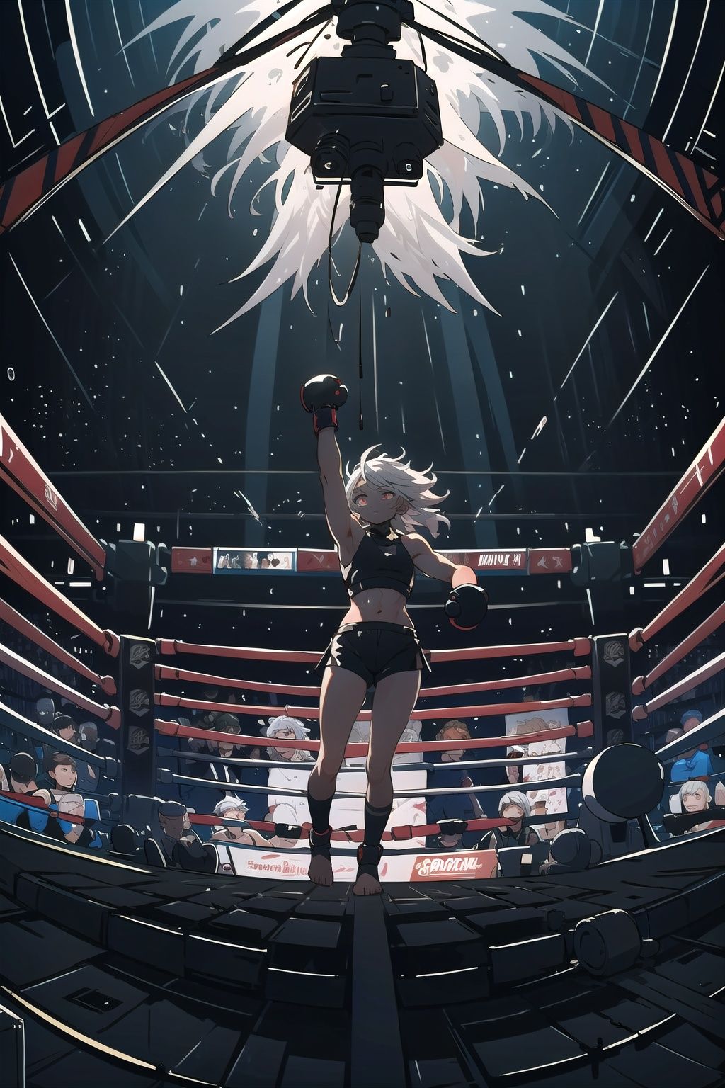 (Boxing ring,  Final battle,  full body on Tensor.Art