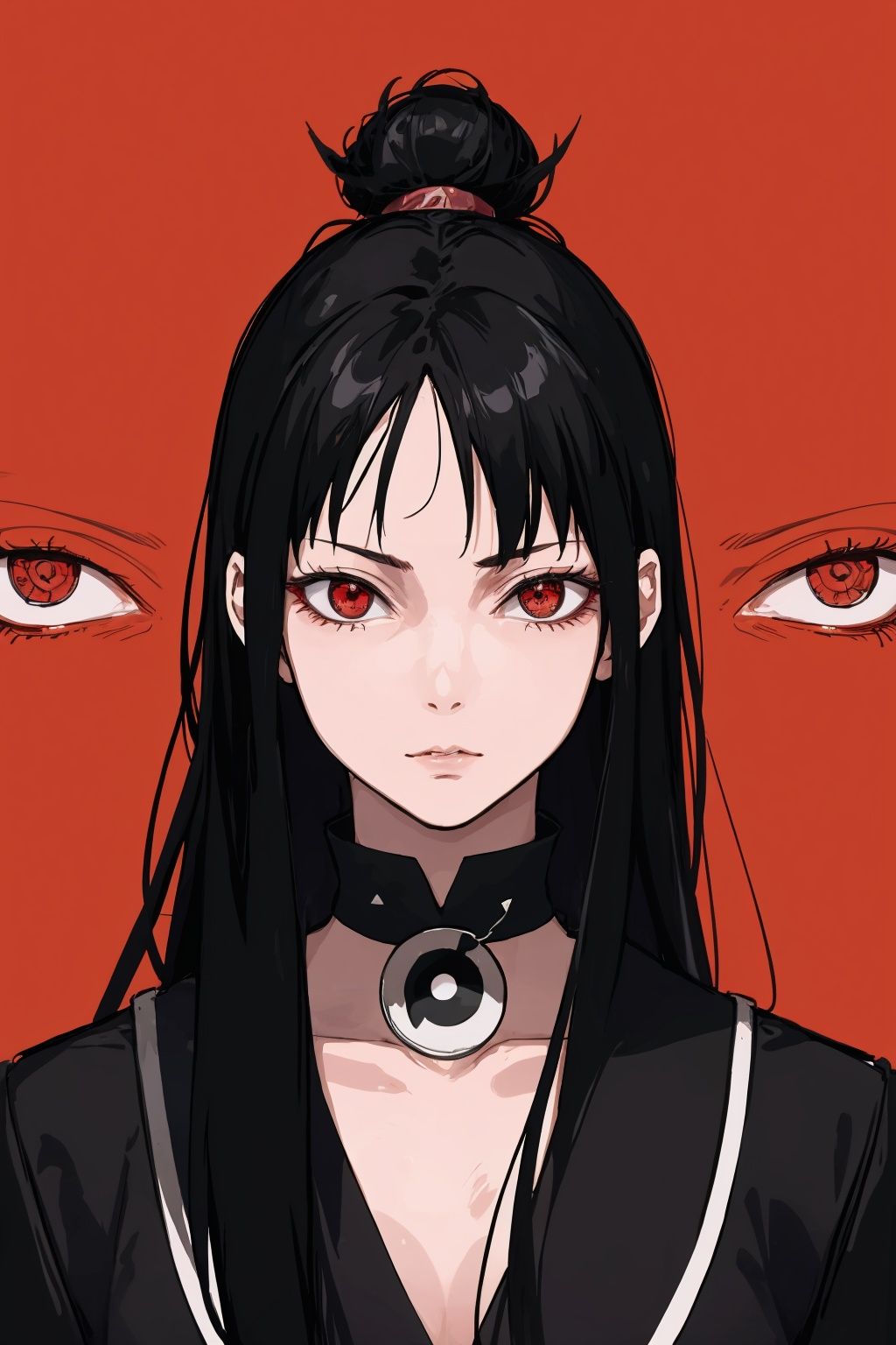  absurdres,incredibly absurdres,reality,realistic,,(solo:1.2), ,,1girl,,full_shot,Sharingan,magatama,3 Gouyu