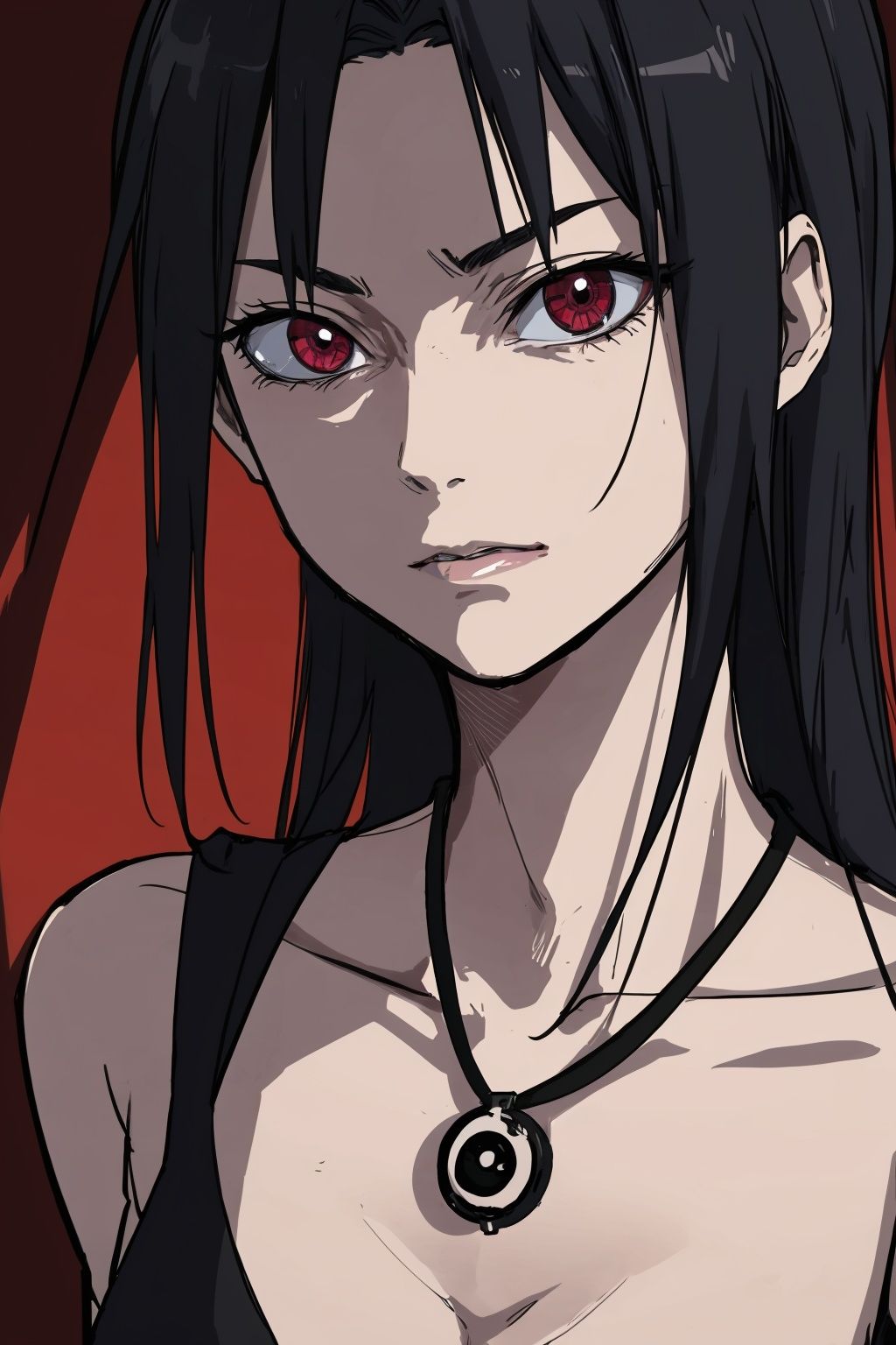  absurdres,incredibly absurdres,reality,realistic,,(solo:1.2), ,,1girl,,full_shot,Sharingan,3 magatama,