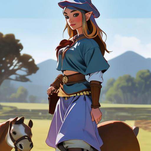 1girl,  gaucho clothes,  loose trousers on Tensor.Art