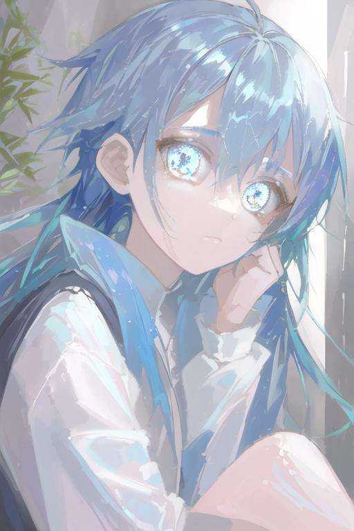 1girl,<lora:diamonds_style_v4_32_PALETTE:1.2>,d_style,blue hair,