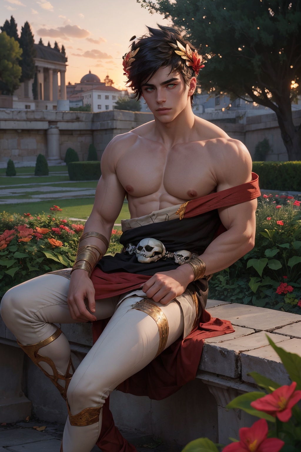 Nsfw 1boy,  zagreus,  sitting on Tensor.Art