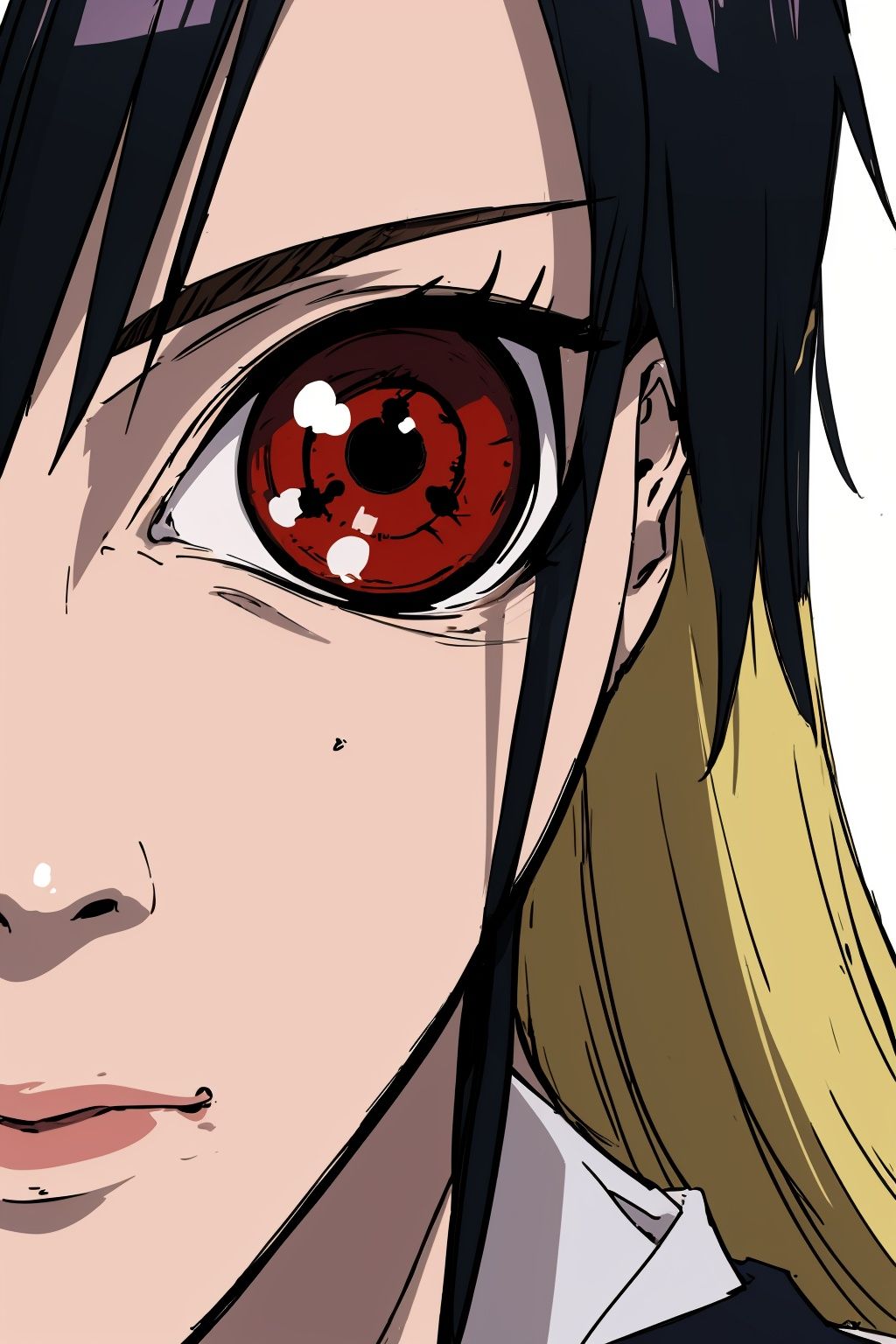  absurdres,incredibly absurdres,reality,realistic,,(solo:1.2),1girl,,full_shot,cosmetic contact lenses_Sharingan,