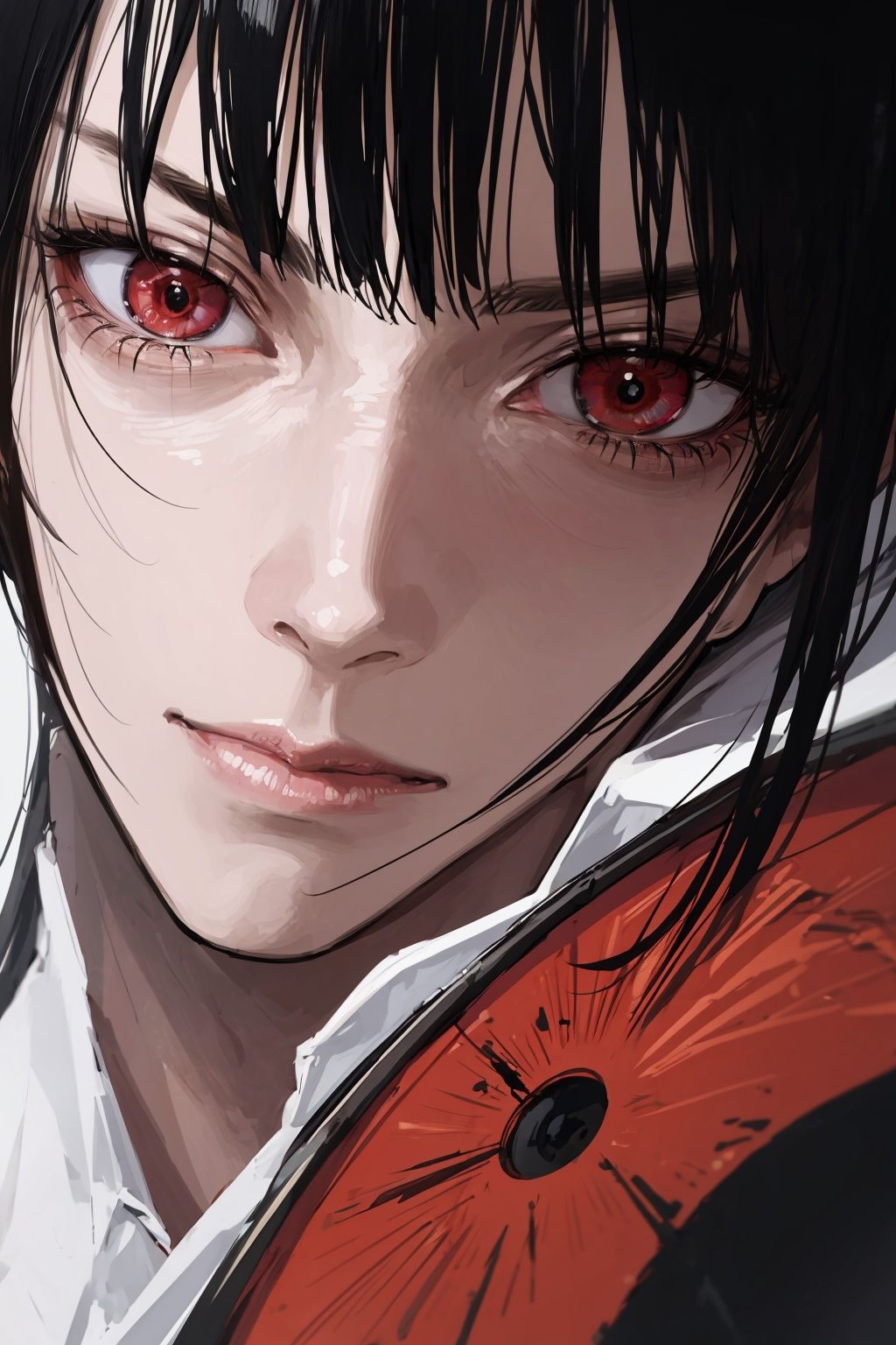  absurdres,incredibly absurdres,reality,realistic,,(solo:1.2),1girl,,full_shot,cosmetic contact lenses_Sharingan,