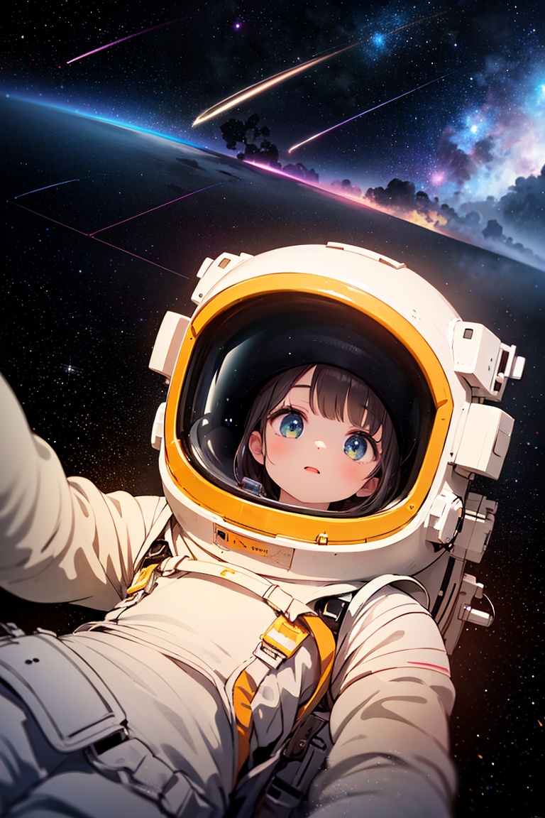 1girl,  astronaut,  falling in space on Tensor.Art