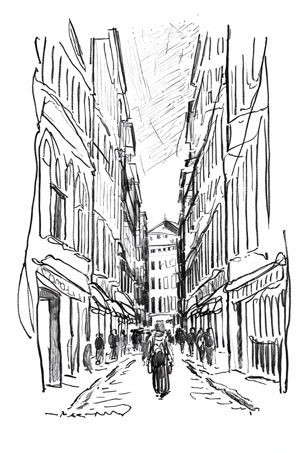 monochorme,  traditional art,  sketch on Tensor.Art