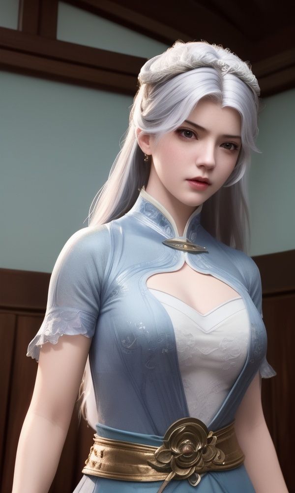 (,1girl, ,best quality, )<lora:DA_楚灵儿-仙武传:0.7>,, ,masterpiece,realistic photo, 1 girl, masterpiece, rococo, highest quality, high quality,  medium breasts, cute, (__camAngles__:1.0),highres,  medium breasts, by Jeremy Lipking, by Antonio J. Manzanedo,solid blue background.       (()), (),