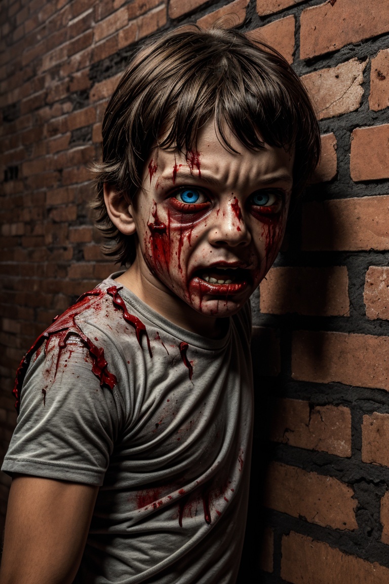 1boy,  scarry eyes,  bloody on Tensor.Art