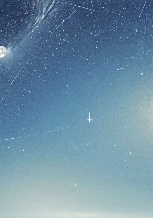 masterpiece, high quality, city_lights, cloud, comic, constellation, crescent_moon, dark, desert, earth_\(planet\), full_moon, galaxy, greyscale, light_particles, milky_way, monochrome, moon, moonlight, night, night_sky, outdoors, planet, shooting_star, signature, skirt, sky, snowing, space, star_\(sky\), star_\(symbol\), starry_background, starry_sky, starry_sky_print, tanabata, twitter_username, no_humans,deep  blue background<lora:Keai-000008:1>