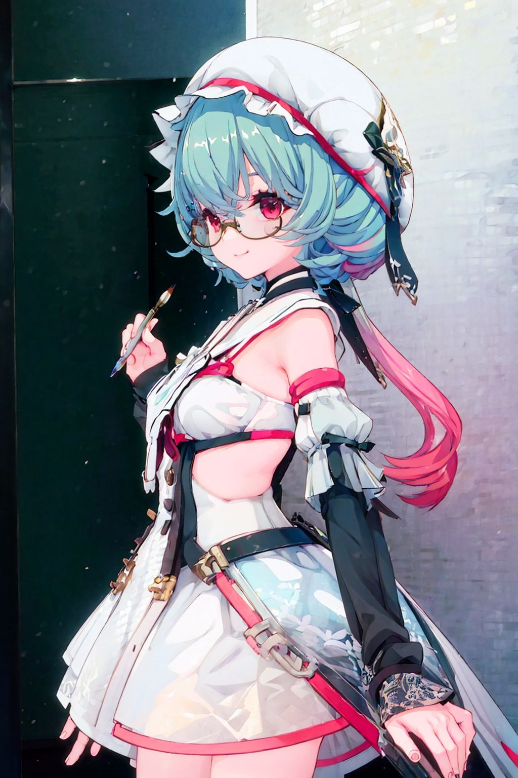 1girl,  solo,  multicolored hair on Tensor.Art