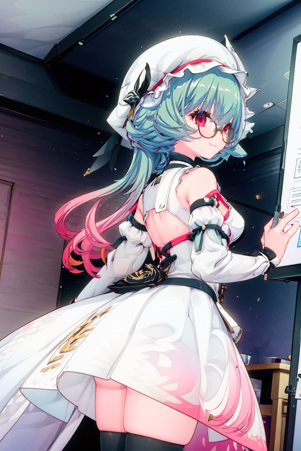 1girl,  solo,  multicolored hair on Tensor.Art